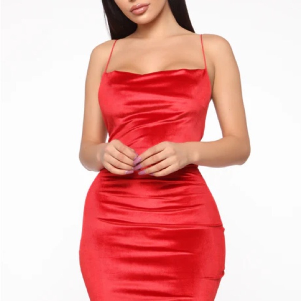 Fashion Nova Vibrant Red Mini Dress